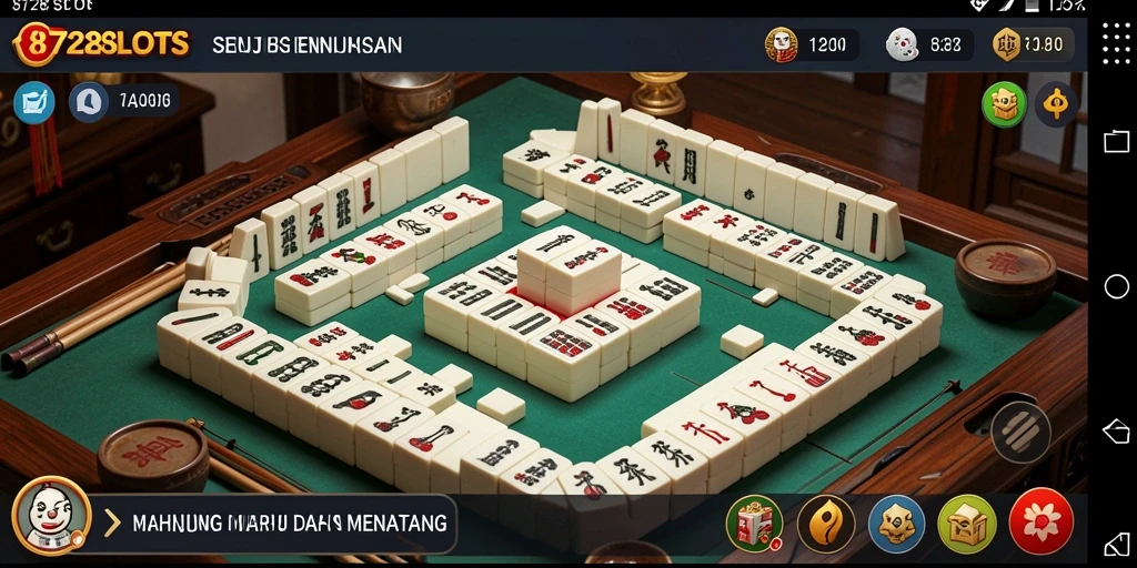 Screenshot gameplay 8728SLOTS menampilkan keseruan permainan Mahjong.