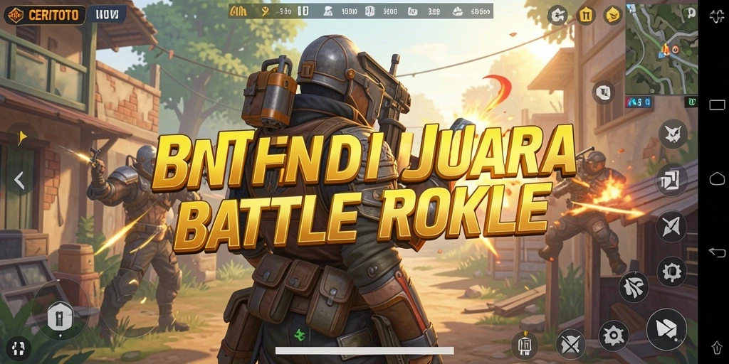 Screenshot aksi seru dalam permainan Battle Royale CERITOTO.