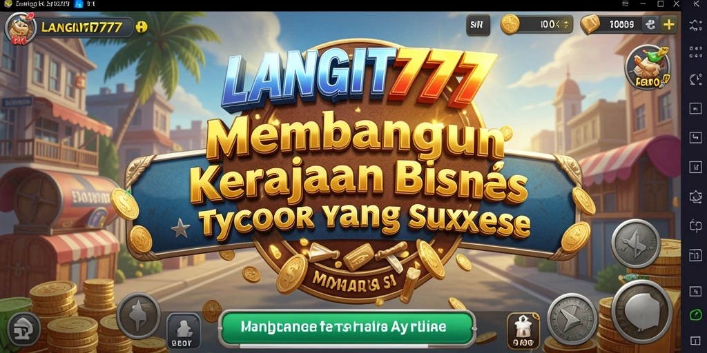 Screenshot gameplay LANGIT777 menampilkan dinamika menarik dalam membangun bisnis Tycoon.