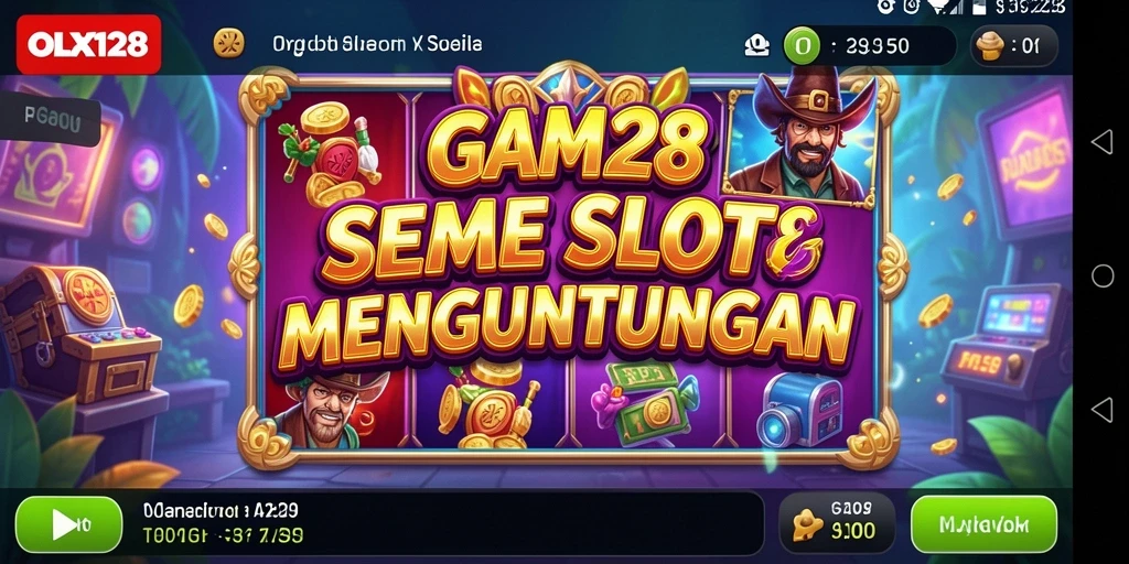 Tampilan visual OLX128 dengan mesin slot yang menarik dan permainan seru.