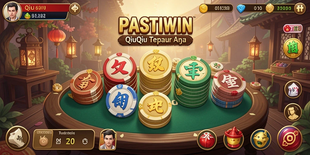Tampilan gameplay menarik dalam permainan QiuQiu PASTIWIN.