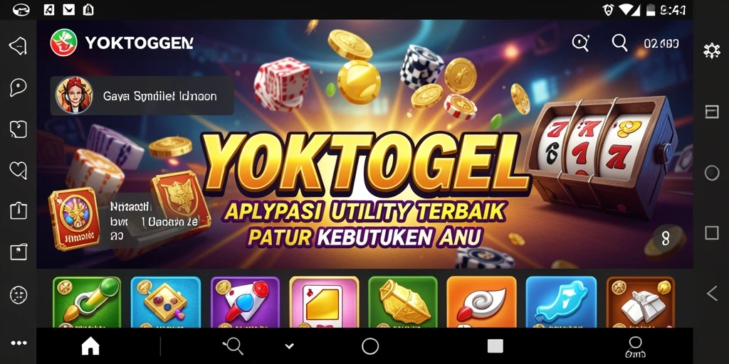 Tampilan utama aplikasi YOKTOGEL yang menunjukkan berbagai fitur Utility.